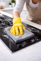 (1 Piece) Gray Magic Microfiber Cleaning Cloth |   Built-In Cooker Hood Oil & Tough Dirt Cleaning - 3