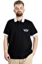 Mode XL Large Size Men's Polo T-Shirt 1991 23341 Black