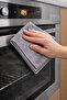 (3 Pieces) Gray Magic Microfiber Cleaning Cloth |   Built-In Cooker Hood Oil & Tough Dirt Cleaning - 3