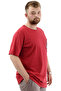 Mode XL Large Size Men's T-Shirt Printed Crew Neck Cotton Change U24084 Burgundy - 3