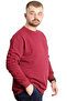 Mode XL Large Size Men's Sweathirt Crew Neck Embroidered Sweat 23525 Claret Red - 3