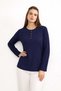 Women's Stretch Fabric Middle Age and Above Winter Knitwear Parlament Anne Combed Cotton Blouse New Season Twisted Pattern