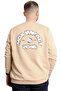 Mode XL Large Size Men's Sweathirt Crew Neck Embroidered Sweat 23525 Beige - 4