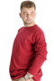 Mode XL Large Size Men's T-shirt Long Sleeve with Cuffs 20103 Claret Red - 2