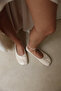 Ballet Flats 2516 - Toe-Loop Knot Detail Bone Women's Ballet Flats - 7