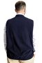Mode XL Large Size Men's Suede Vanize Thessaloniki 20547 Navy Blue - 8