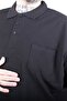 Mode XL T-Shirt Polo Neck with Pocket Classic 20550 Black - 4