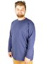 Fashion XL Large Size Men's Tshirt Lycra Crew Neck 20102 Indigo - 2