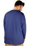 Fashion XL Large Size Men's Tshirt Lycra Crew Neck 20102 Indigo - 4