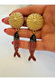 Special Series Brand Model Fish Earrings-Red, Black Acr7299 - 2