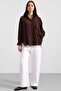Self-Patterned Casual Shirt Brown 9408 - 2