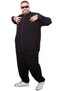 Φούτερ Mode XL Plus Size U25823 μαύρο - 2