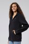 Mooncover Women's Zippered Hooded Sweatshirt with Kangaroo Pocket – Black - 2