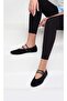 Black Suede Large Size Ballerinas - 41-42-43-44