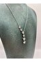 Steel Silver Color Stone Star Y Necklace - 2