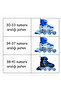 Blue Adjustable, Full Set (Including Helmet and Knee Pad Set) Children's Beginner Skating - 4