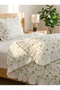 Double Duvet Cover Set 100% Cotton Decorative Overlocked Ruffled - 5