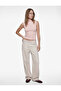 Modal Mixed Slim Fit Sleeveless Mock Neck Blouse - 2