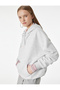 Viscose Blended Kangaroo Pocket Lace Detailed Hooded Sweatshirt - 3