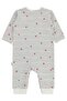 Striped Heart Embroidered 6-18 Months Jumpsuit - Ecru 12-18 Months - 2