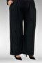 67001 Large Size Double Model Sandy Pants Suit with Cuff Sleeves - Black - 7