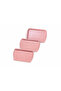 Homemaker 3-Piece Rectangular Shape Baking Tray Set Pink 28cm - 2