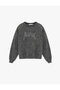 Washable Crew Neck Oversized Stone Sweatshirt - 3