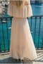 Daila Off-The-Shoulder Flounce Long Evening Dress Chiffon Invitation and Wedding Party Dress - 6