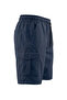 Men's Large Size 100-156 Gabardine Shorts with Cargo Pockets Suitable for Weight Interval Navy Blue - 4