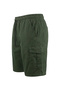 Men's Large Size 100-156 Gabardine Shorts with Cargo Pockets Suitable for Weight Between Khaki - 2
