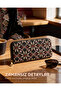 Women's Wallet Palestine Traditional Gold Embroidered Single Zipper Large 20X10 cm - 2