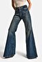 Women's Tint Denim Color 2w5-8 MRY Flare Fit Comfortable Fabric Inseam 83 cm Denim Jeans