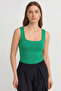 Round Neck Strappy Tank Top Bady Satin Blouse - 3
