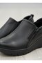 Genuine Leather Black Padded Heel Orthopedic Women's Shoes Tmd202528 - 8
