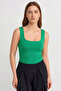 Round Neck Strappy Tank Top Bady Satin Blouse