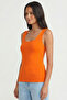 Round Neck Strappy Tank Top Bady Satin Blouse - 2