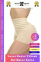 # Corset Body Shaper Non-Slip Texture Laser Cut High Waist Boxer Corset - 2 Pieces