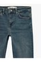 Buttoned Pocket Slim Fit Low Waist Flared Jean Trousers - Flare Jeans - 6