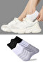 12 Pairs of Women's Mixed Color Bamboo Invisible Sneaker Sneaker Socks