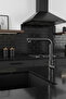 Momi Black Pull-Out Spiral/Movable Head Kitchen Faucet - 6