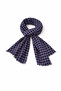 Plaid Linen-Look Cotton Square Shawl/Linen-Effect Cotton Scarf/Natural Textured Scarf - 2