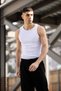 Men's Halter Collar Athlete Lycra Tank Top Black - White - Beige - Green Pack of 4 - 2