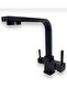 Black Kitchen Faucet Sink Faucet with Purifier Square Armature Suitable for Purifiers Matte Black - 3