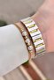 30 mm Women's Watch and Bracelet with Gold Gray Color Adjustable Strap - 4