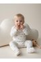 Baby Patterned Snap-On Bodysuit, Booties and Hat Three-Piece Set - 4