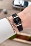 Case Bronze Cord Black Color 2 Years Warranty Women Wrist Watch & Bracelet - 3