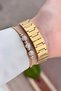 Gold Color 2 Years Warranty 30 mm Women's Wristwatch and Bracelet - 4