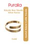 Small Size Ayetel Kürsi Steel Men'S/Women's Ring - Gold Color - 18 mm - 6