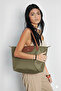 Folding Zippered Large Size Women's Handbag and Shoulder Bag Green 💚 - 5