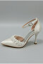 High Heeled 9cm Pearl Wedding Evening Dress Shoes - 6